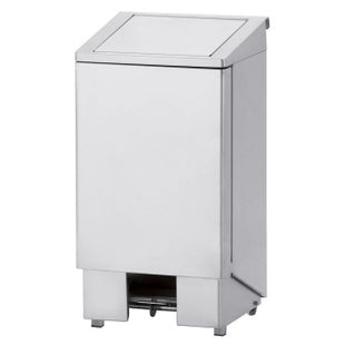 Stainless steel bin with actuator, lid with pedal, 60 liters