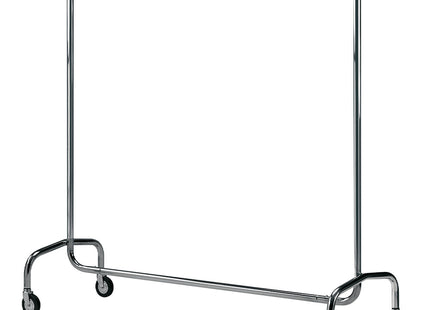 Clothes hanger on dismountable castors, chromed