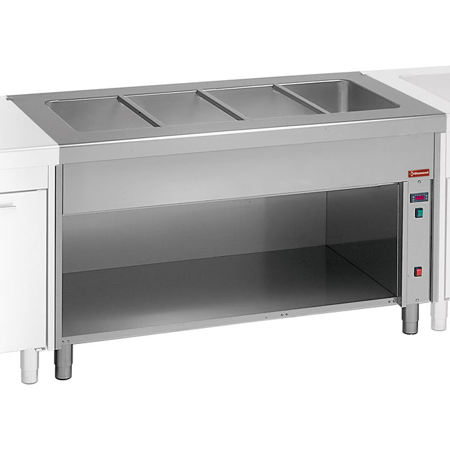 Bain Marie på åbent skab 6x GN 1/1