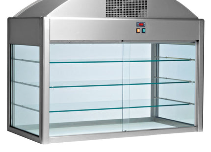 Refrigerated display with curtain