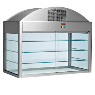 Køledisplay med gardin