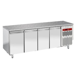 Table réfrigérée ventilée 4 portes EN 600x400 - Dessus Granit