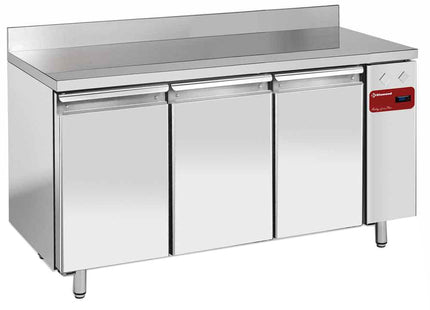 Table de congélation murale, ventilée, 3 portes GN 1/1, 405 litres (sans groupe)