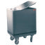 Trémie en inox sur roulettes 125 litres.