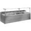 Ventilated refrigerated counter display with straight glass panel 90° with storeroom - GREY