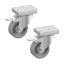 Roues inox avec frein Ø 100 mm (2 pièces)