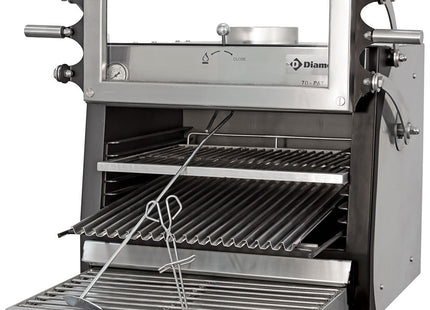Kolugn-BBQ, GN 1/1 (60 Kg/h)- Lyftbar Dörr/Rostfritt stål