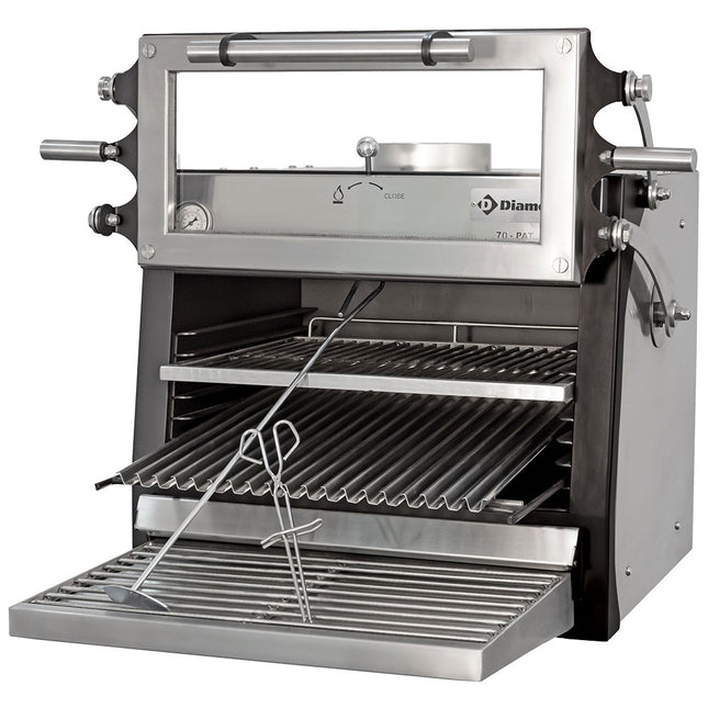 Kolugn-BBQ, GN 1/1 (60 Kg/h)- Lyftbar lucka/Rostfritt stål
