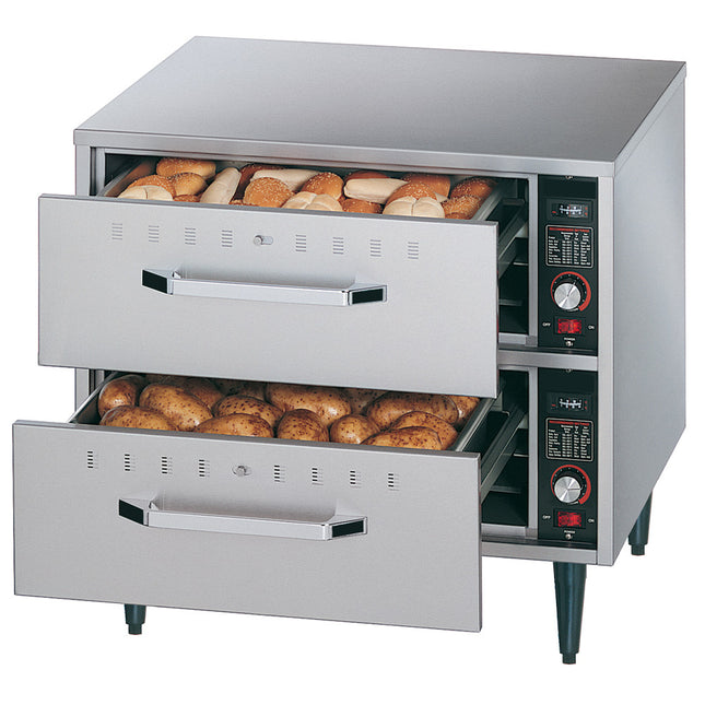 Réchauffeur d'aliments à poser, 2 tiroirs (GN 1/1 - 150 mm)
