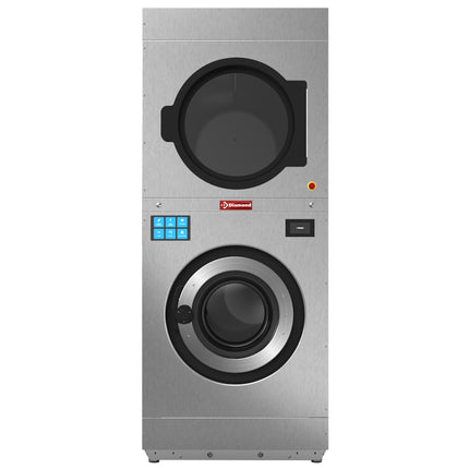 Lave-linge avec super essorage 11 kg (électrique) + sèche-linge rotatif 11 kg (gaz) ÉCRAN TACTILE
