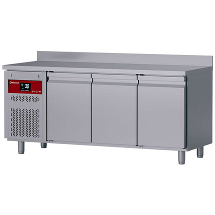 Wall-mounted ventilated refrigerated table, 3 doors GN 1/1, 405 Lit., group on the left side