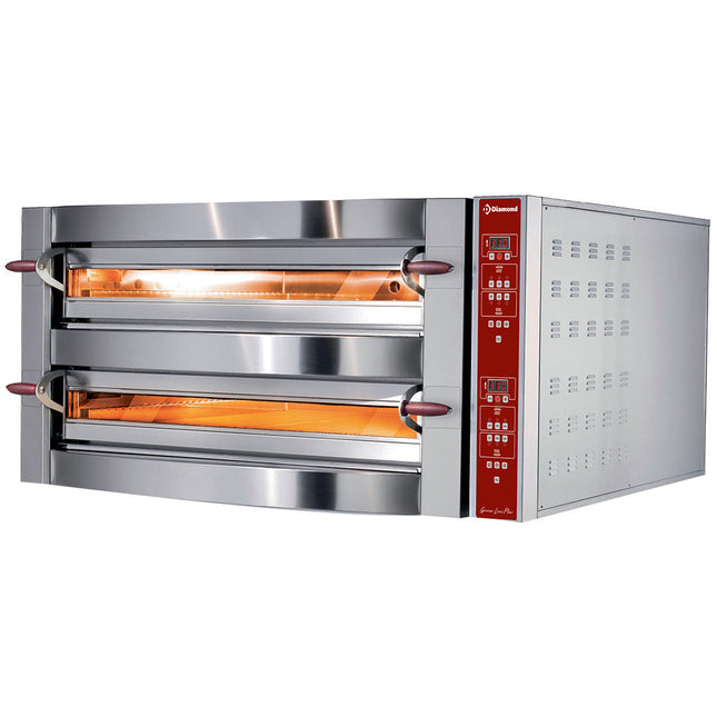 El-ovn, 2 kamre, 2x 9 pizzaer Ø 350 mm