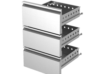 Kit bloc tiroirs inox (1/3+1/3+1/3) x KBR…