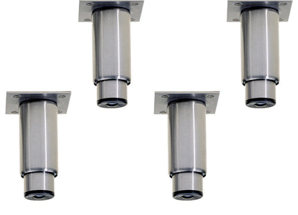Kit 4 adjustable feet 130/200 mm in stainless steel for cupboards