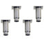 Kit 4 adjustable feet 130/200 mm in stainless steel for cupboards