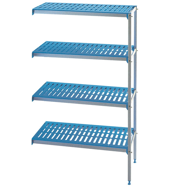 Hörnställ i anodiserad aluminium 4 nivåer "Modular Rack