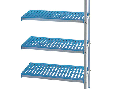 Regał narożny z anodowanego aluminium 4 poziomy „Modular Rack”