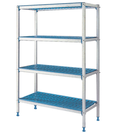 Linear rack in anodised aluminium GN 4 levels "Modular Rack"