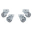 Kit 4 roulettes SST pour tables, pivotantes, 2 avec freins