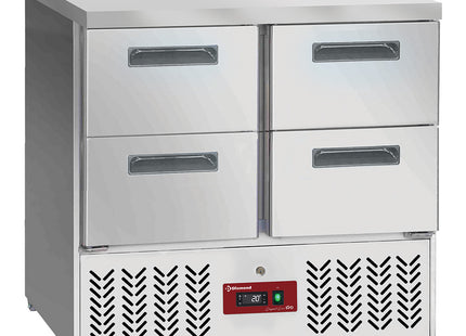 Refrigerated counter 4x 1/2 drawers GN 1/1