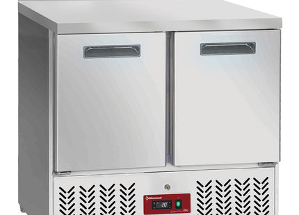 Refrigerated counter 2 doors GN 1/1, with backsplash