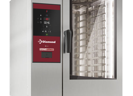 Gas oven direct steam and convection, 10x GN 1/1+Cleaning