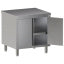 Neutral cabinet table, hinged doors