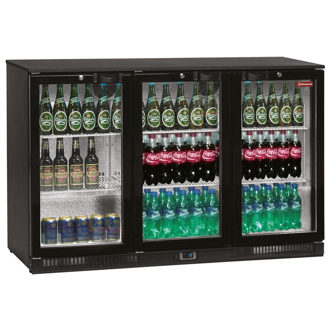 Ventileret flaskekøler,"Back Bar", 3 klapdøre
