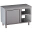 Table armoire neutre, portes coulissantes, passage central