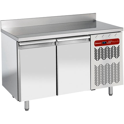 Wall freezing table, ventilated, 2 doors EN 600x400, 345 liters