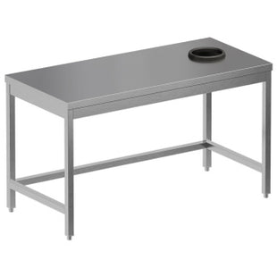 Table de débarrassage avec trou d'élimination des déchets