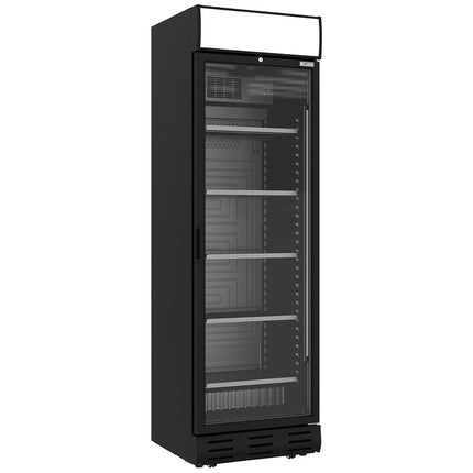 Ventilated display positive 382 liters BLACK with lightbox