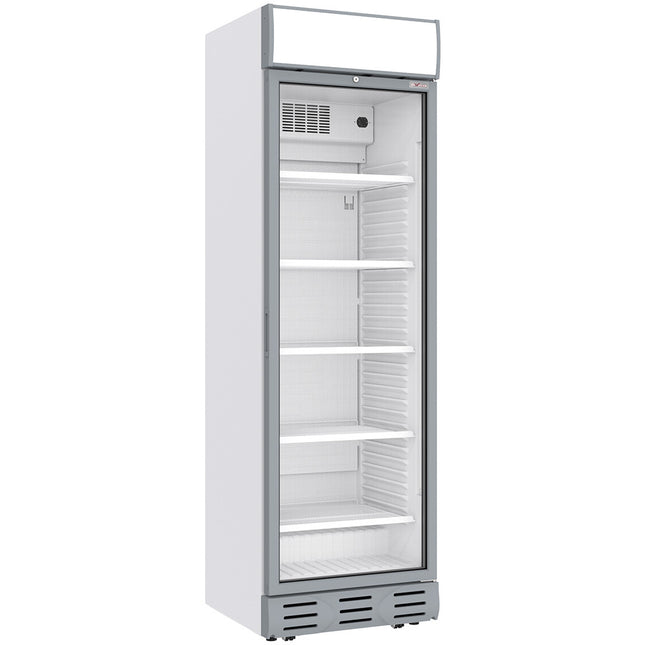 Présentoir ventilé positif 382 litres BLANC avec lightbox