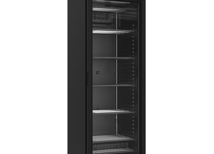 Negative ventilated display case 374 liters - 5 fixed levels with lightbox - BLACK