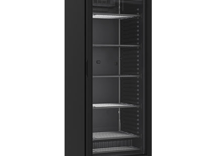 Negative ventilated display case 382 liters - 5 fixed levels - BLACK