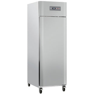 Armoire congélateur ventilée 600 litres 1 porte GN 2/1, sur roulettes dont 2 avec freins