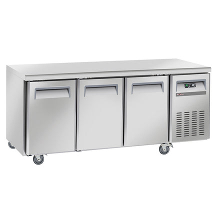 Cooling table, ventilated, 3 doors GN 1/1, on wheels, 2 with brakes