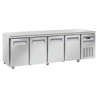Cooling table, ventilated, 4 doors GN 1/1, on wheels, 2 with brakes