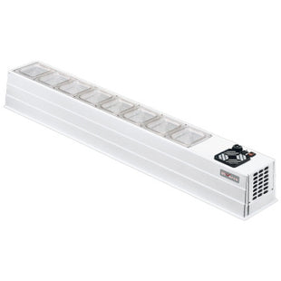 Structure alimentaire réfrigérée 8x GN 1/6 h150 mm