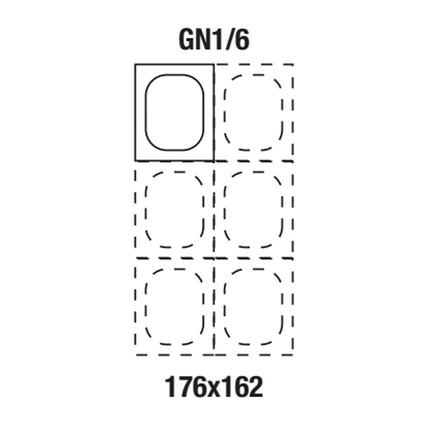 Gastronorm container 1/6 h65 mm