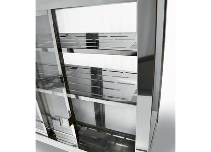 Køledisplay, 4 glassider, 2 SKYDEDØRE