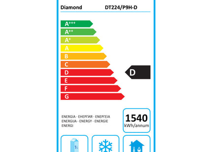 Vegghengt ventilert kjølebord, 4 dører GN 1/1, 550 liter
