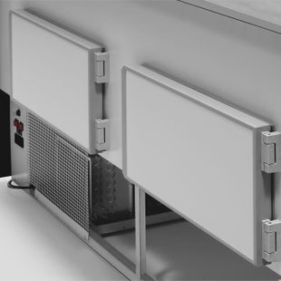 Refrigerated glass display - Neutral model staight panel 90°, without storeroom
