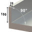 Stainless steel sink ECO 1 tank and right drain surface, without lower shelf