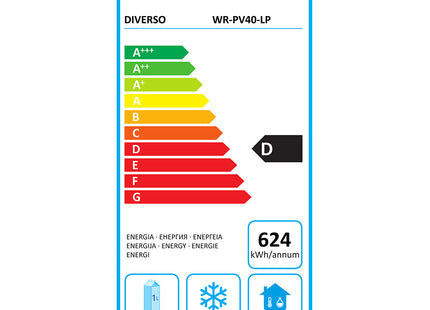 Réfrigérateur ventilé, 400 litres, blanc