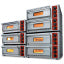 Four électrique pour pizza, 2 chambres (3 +3 kW), 430x430xh100 mm