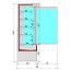 Refrigerated wall element, self-service, swing doors - FULL INOX