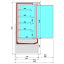 Refrigerated wall element, self-service, swing doors - FULL INOX