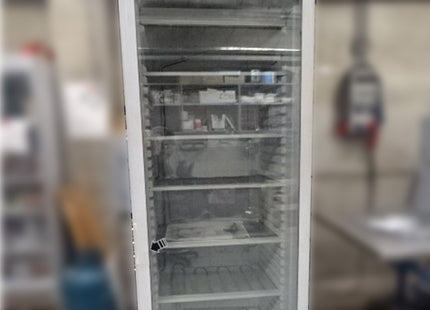 Congélateur statique, porte vitrée, 400 litres. blanc