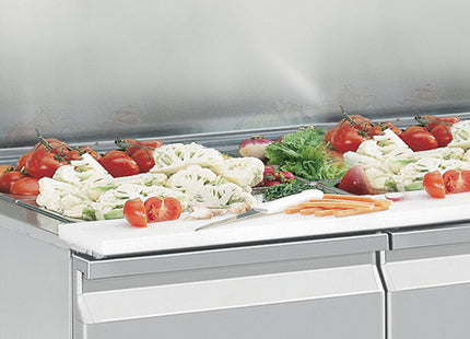 Refrigerated saladette with lid 4x GN 1/1 - 150 mm + reserve 3 doors GN 1/1, 380 Lit